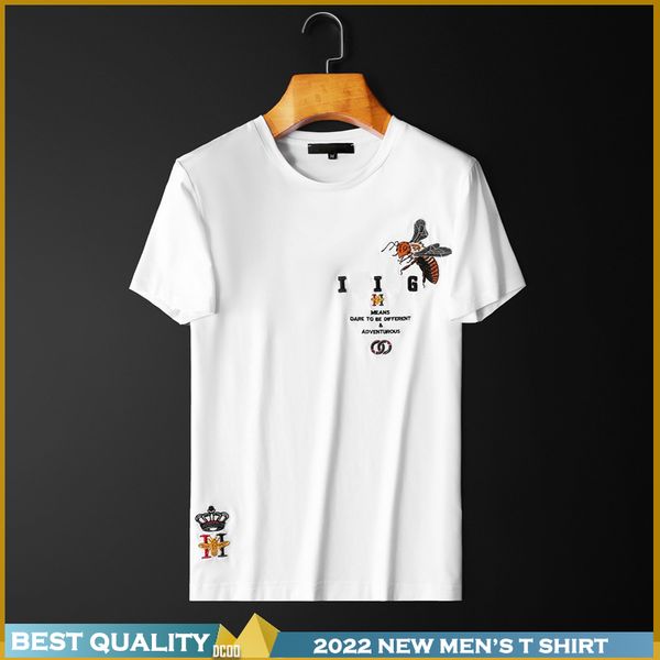 

mens t shirts fashion brand classic t-shirts ch white short sleeve sweater casual embossed letter horseshoe sanskrit cross pattern designer, White;black