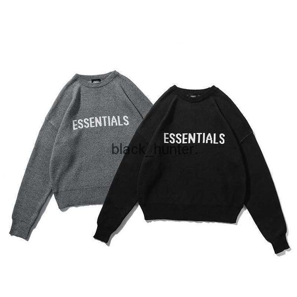 

men's sweaters essential designer sweater men casual loose couples fashion brand letter priting sweater, White;black