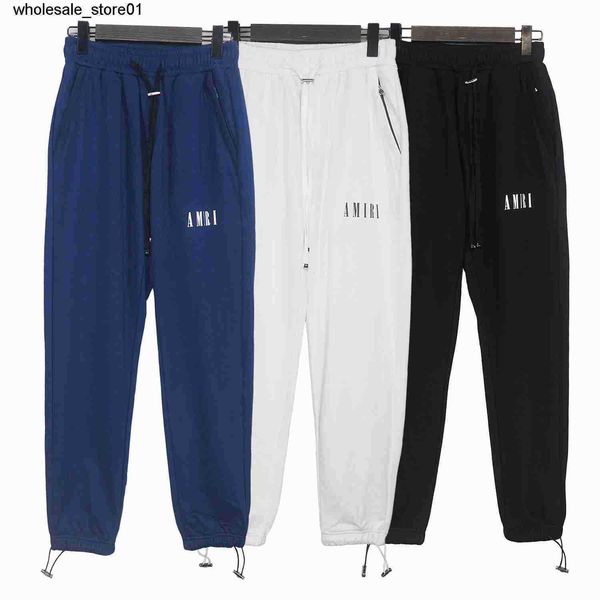 

men's pants designer fashion amirs basic letter printed straight leg leggings men streetwear sport pants, Black