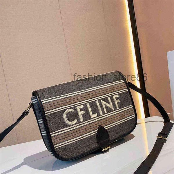 

fashion arc de triomphe camera bag stripe canvas small square bag men's and women's versatile one shoulder bags