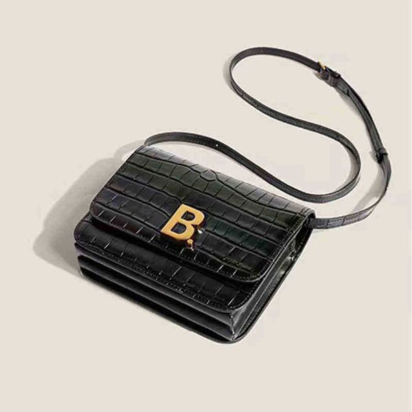 

designer shoulder balencaigass bags 2022 fashion b-button beancurd bags hourglass organ small square alligator pattern shoulder