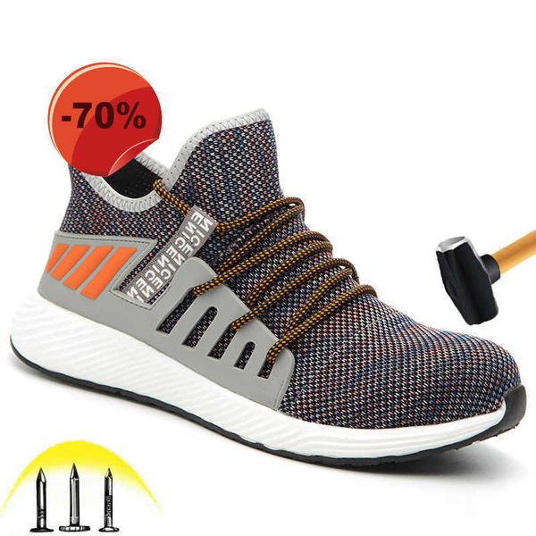 

safety shoe sports shoes work shoes fashion steel head men 's lightweight breathable soft non-slip smash-proof construction