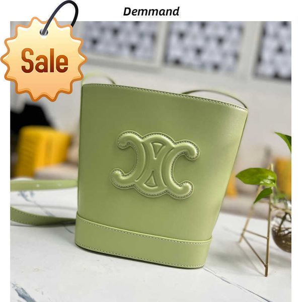 

designer bags arc de triomphe solid color bucket 2022 spring and summer new canvas large capacity leather single shoulder messenger bag wome