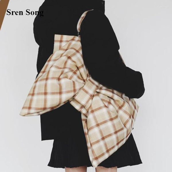 

evening bags shoulder for women pu leather luxury designer handbags ladies casual retro messenger solid color big bow-knot