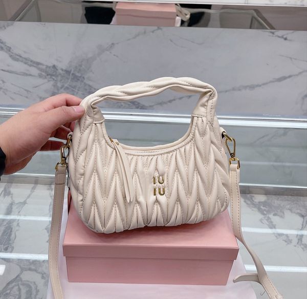 

armpit bag womens mini crossbody designer bags fashion soft goat leather embroidered handbag with shoulder strap lady temperament purse