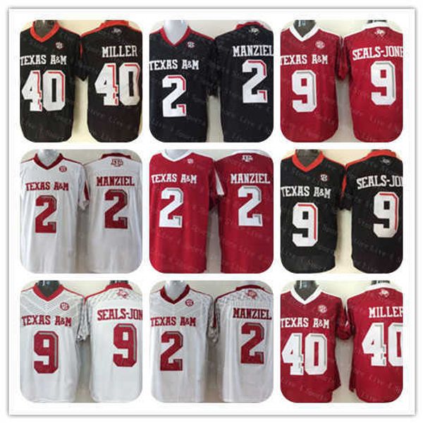 

men's texas a m aggies football jersey 15 myles garrett 2 johnny manziel 9 ricky seals-jones 40 vo, White;black