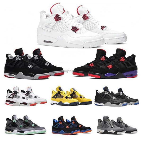 

men basketball shoes jumpman 4 4s pure money white oreo black cat university blue mens trainers sports sneakers size 5.5-13