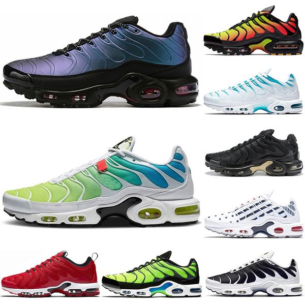 

new arrive plus tn running shoes mens womens triple black red white blue pink cordura crater future hyper blue metallic pewter rainbow volta
