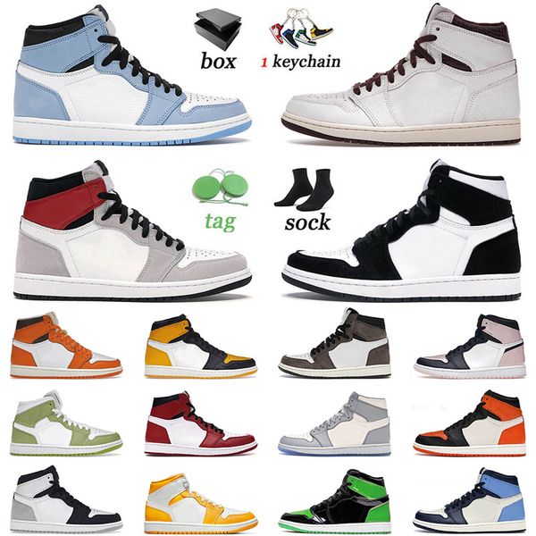 

a ma maniere 1 1s basketball shoes jumpman university blue twist chicago twist denim jorda jorden1s starfish j1 men women sneakers trainers