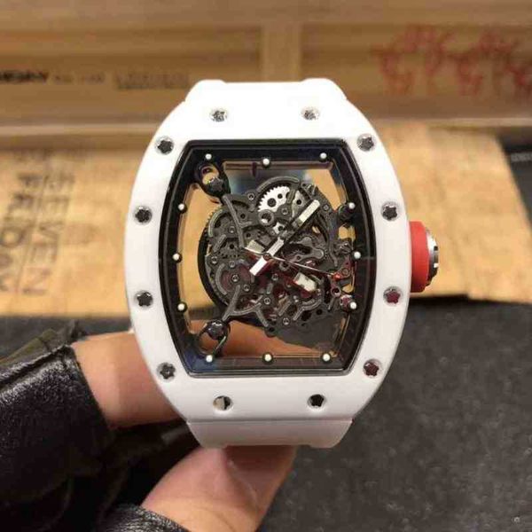 

luxury mens mechanics watch richa rm wristwatch barrel rm055 fully automatic mechanical mill fashion hollow ceramic tape men 90r5