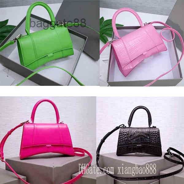 

b 2022 paris designer bbalencaigass handbags womens shape alligator pink handbag flap chain bags hourglass women clutch messenger togu