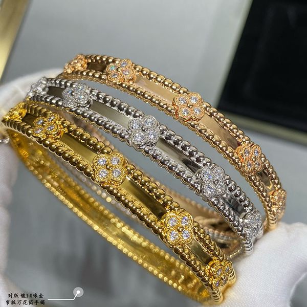 

925 sterling silver bangle for women charm bracelets narrow version fashion jewelry, Golden;silver