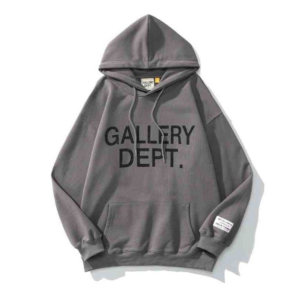 

gallerydepts hoodie designer ins us fashion letter printed terry men's and women's high street large trend hoodies, Black