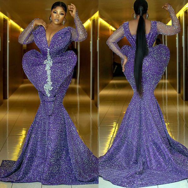 

2022 arabic aso ebi luxurious mermaid prom dresses lace beaded evening formal party second reception birthday engagement gowns dress zj612, Black