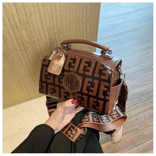

70% off 2023 designer bag embossed letter hand soft leather small square single messenger women's