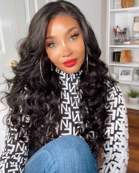 

headwear hair accessories fashion unprocsed virgin brazilian silly hd lace front hair wigs curly water wave cuticle aligned lace closure hum