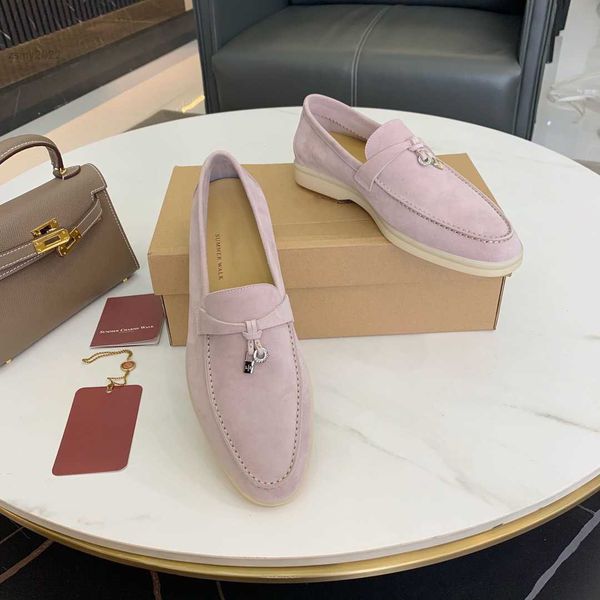 

dress shoes brand summer walk flat shoes woman kidsuede loafers leather fringe mules round toe flat casual 2022, Black