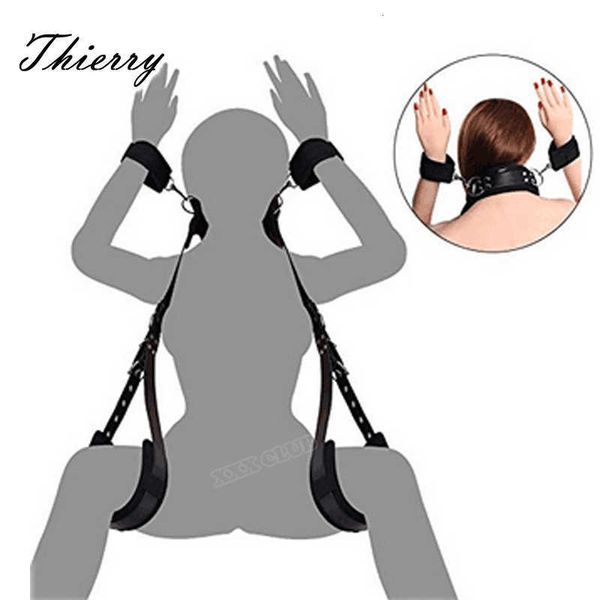 

bondage massager thierry kit including neck spread toys game easy open leg bondage for couples fetish slave roleplay