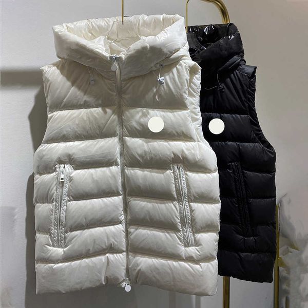 

designer maya mens down vests france hat with letters womens vest embroidered chest badge warm outerwear winter jackets, Black;white