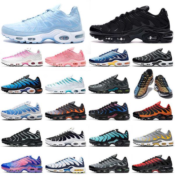 

running shoes mens trainers outdoor sports sneakers hyper blue grey orange 2021 tn plus men women greedy tns womens
