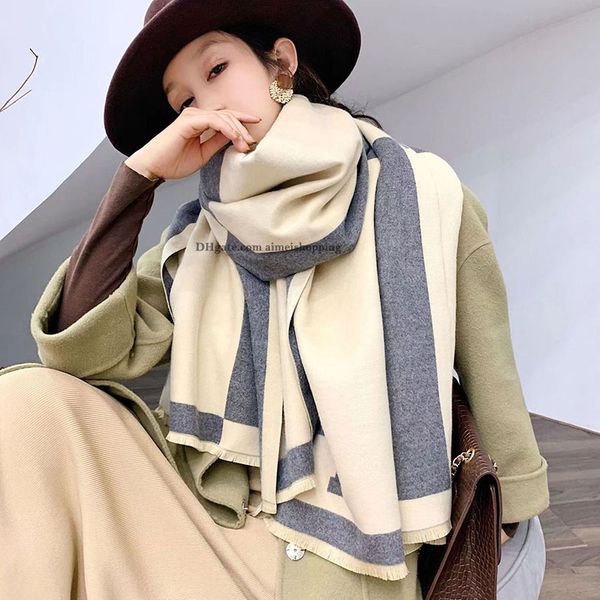 

for scarfs pashmina fashion designers warm winter scarf fashion classic women imitate cashmere wool long shawl wrap 65x180cm gift dscx, Blue;gray