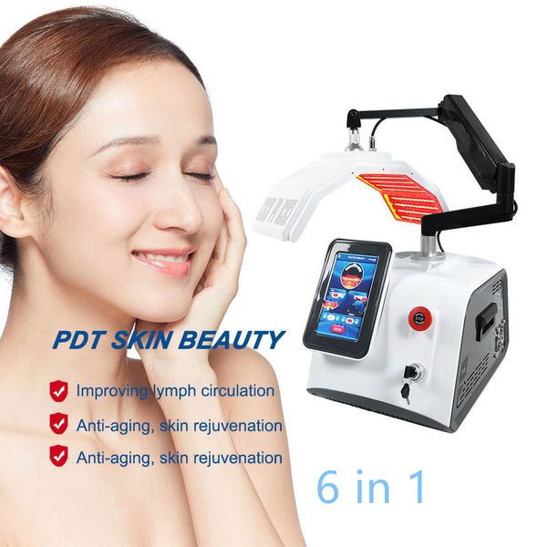 

6 in 1 multifunction pdynamic pdt led light therapy machine 7 colors light facial care skin rejuvenation whitening acne treatment spa beauty