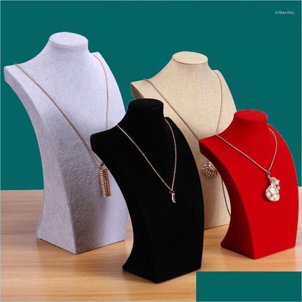 

jewelry pouches bags jewelry pouches luxury model bust show exhibitor 5 sizes options gray veet display necklace pendants mannequin dhs7r, Pink;blue