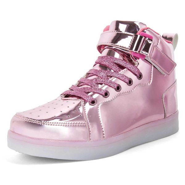 

size 25-39 sneakers children glowing kid luminous for boys girls led with sole lighted shoes men l221013, Black;red