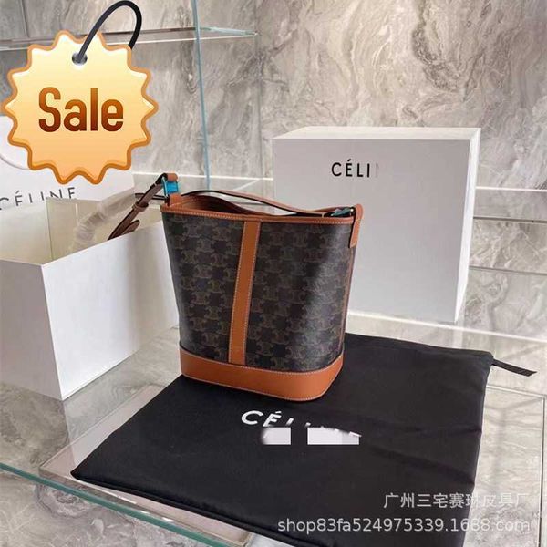 

designer bags lisa's same arc de triomphe bucket bag new printed leather messenger shoulder factory direct sale