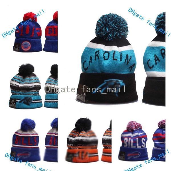 

beanie snapbacks winter warm fleece knitted women men football cap''bengals''nfl''panthers''bills&#0, Black;white