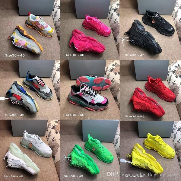 

triple s clear bubble midsole casual shoes multicolor combination shoes mens womens fashion balenciagas sneakers high des balencaigaity ojc, Black