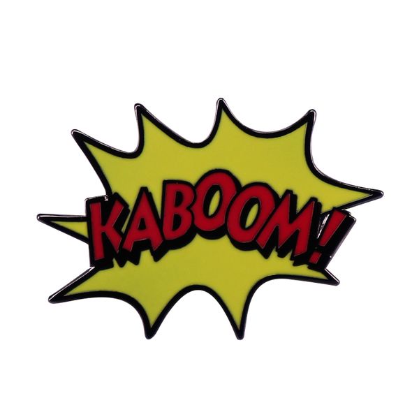 

kaboom brooch cartoon comic explosion cool logo badge anime movies pins, Blue