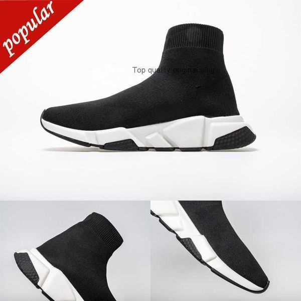

2019 new speed runner oreo black white red running sock shoe race runners boots mens women shoes sneakers with originals box big size 36-48