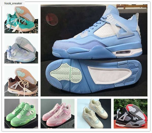 

men women 4 4s sp wmns sail muslin basketball shoes white pink beige green blue mens ladies sports athletic sneaker with box