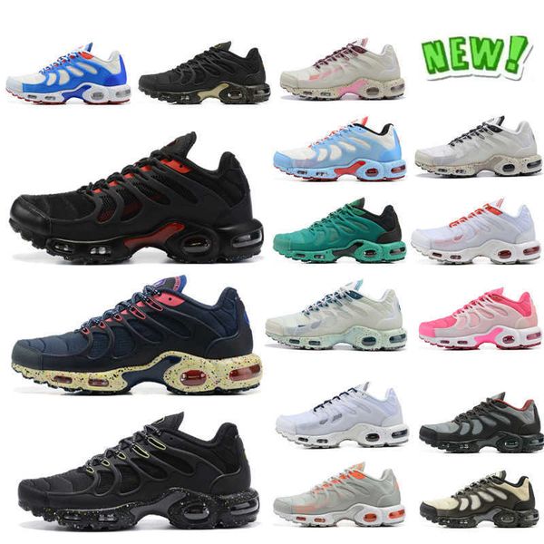 

2022 good quality tn plus terrascape men running shoes male white flash crimson white pn dust sports sneakers trainers size 5.5-11
