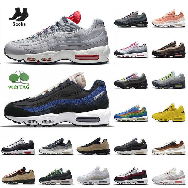 

running shoes sneakers designer shoe iron grey navy blue khaki total orange dark army amax cushion new airmx max 95 fashion women mens