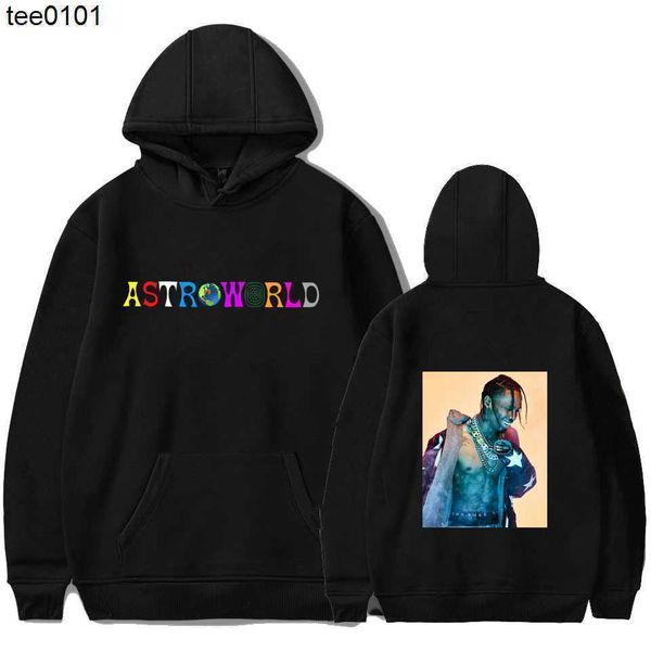 

designer autumn 2022 street style sweatshirt male travis scott's same harajuku hooded sweatshirt, Black