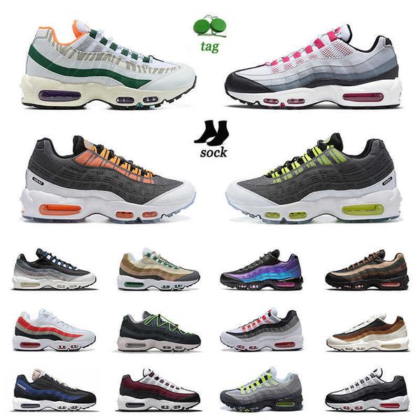 

running shoes walking sneakers light p blue speed lacing neon black white 95s designer fashion 2022 mens 95 og cushion big size 12