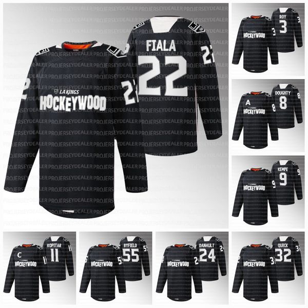 

los angeles kevin fiala 2022 kings hockey wood jersey adrian kempe phillip danault brendan lemieux anze kopitar carl grundstrom alexander ed, Black;red