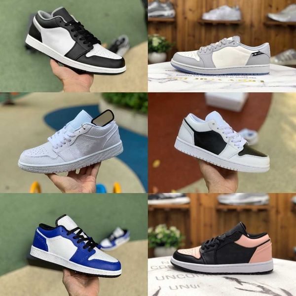 

2022 fragment ts jumpman x 1 1s low basketball shoes white brown red gold banned unc court purple black shadow panda emerald crimson tint de