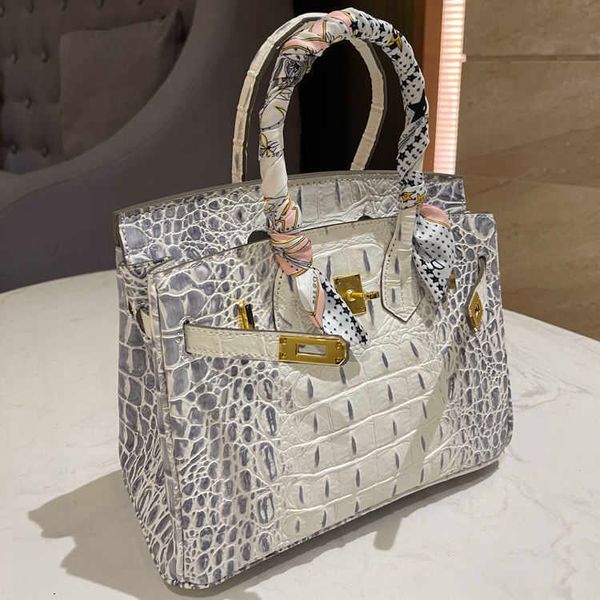 

qjim tote grey sewn bags emmaess crocodile graphite designer crocodile skin platinum womens customized ladys classic luxury exclusive herbag