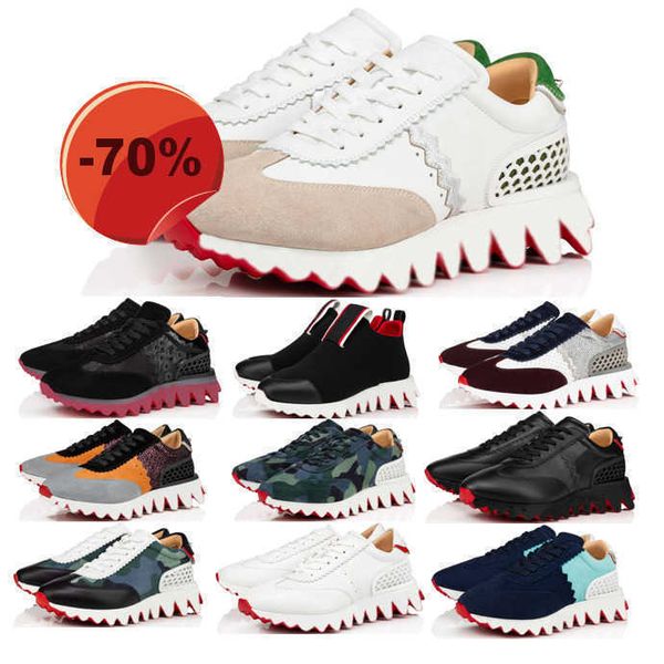 

bottoms shoes sneakers sports shoes trainers new loubishark red designer outdoor couple women brands casual fashion with box
