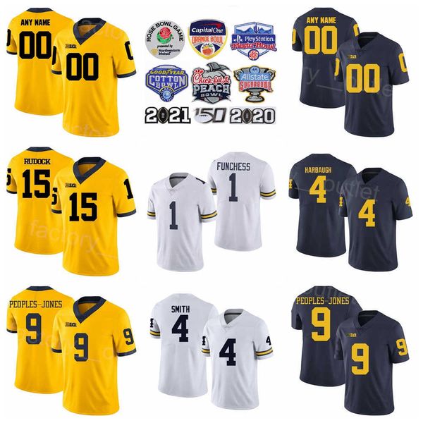 

ncaa college michigan wolverines football 4 jim harbaugh jersey 98 tom harmon 4 deveon smith 1 devin funchess 9 donovan peoples-jones 1 bray, Black