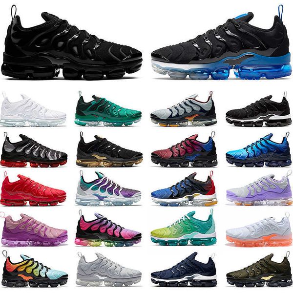 

running shoes mens trainers sports sneakers triple white black atlanta pure platinum cool grey hyper blue tn plus men women big size