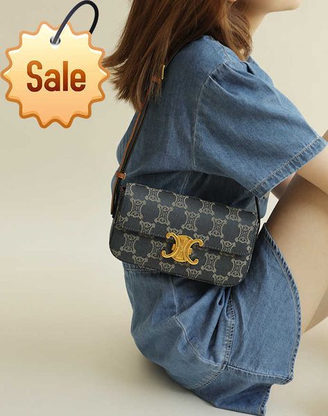 

designer bags 2022 new triumphal arch armpit women's canvas denim single shoulder fakun chain high sense factory direct sale