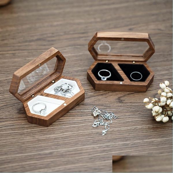

jewelry pouches bags jewelry pouches bags men women wood ring double storage case for lovers wooden package earring necklace wedding dhtnn, Pink;blue