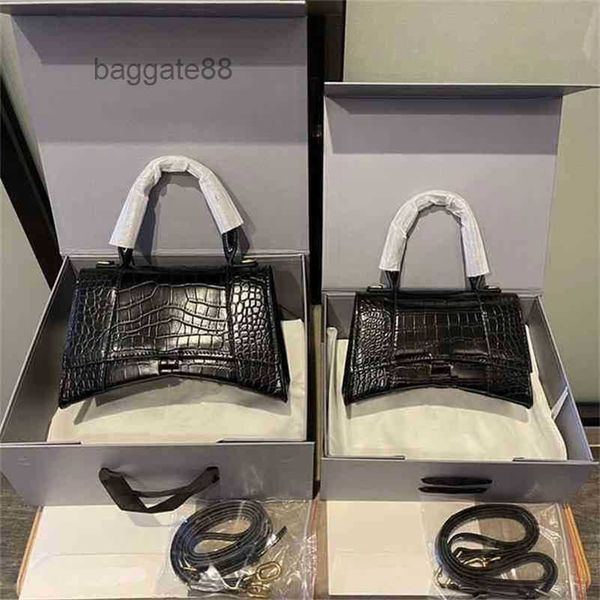 

designer bbalencaigass handbags 2022 luxury hourglass bag women crocodile shoulder bags leather ladies handbag fashion crossbody rz1g