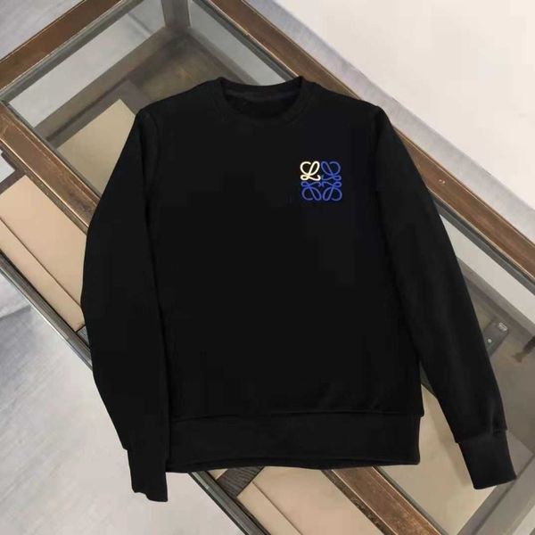 

men's hoodies sweatshirts designer hoody loewss luxury sense european autumn fashion brand embroidery male round neck, Black