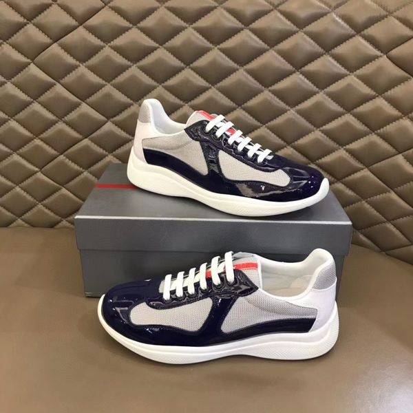 

designer mens casual shoe woman splicing shoes mesh and patent leather rhyton sneakers triple s style 90s men womens nappa portofinos white, Black