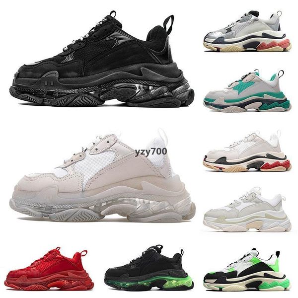

triple s shoes luxurys designers platform sneakers paris 17fw men's women's all black white fashion casual dad shoe vintag balenca